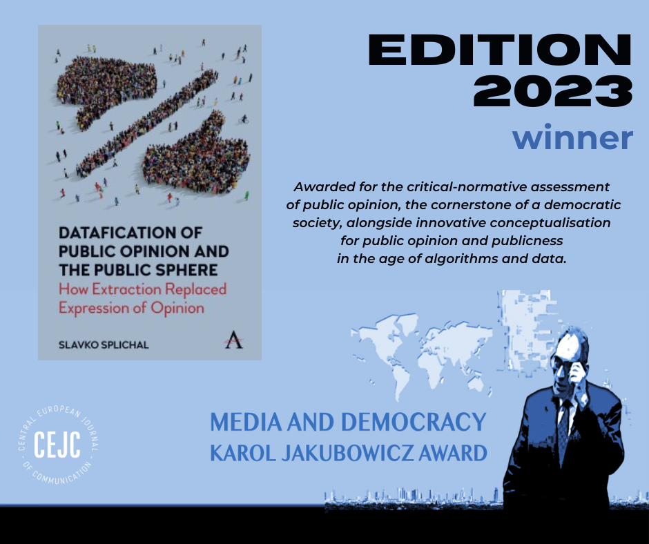 image: Slavko Splichal Wins the Media and Democracy Karol Jakubowicz Award 2023
